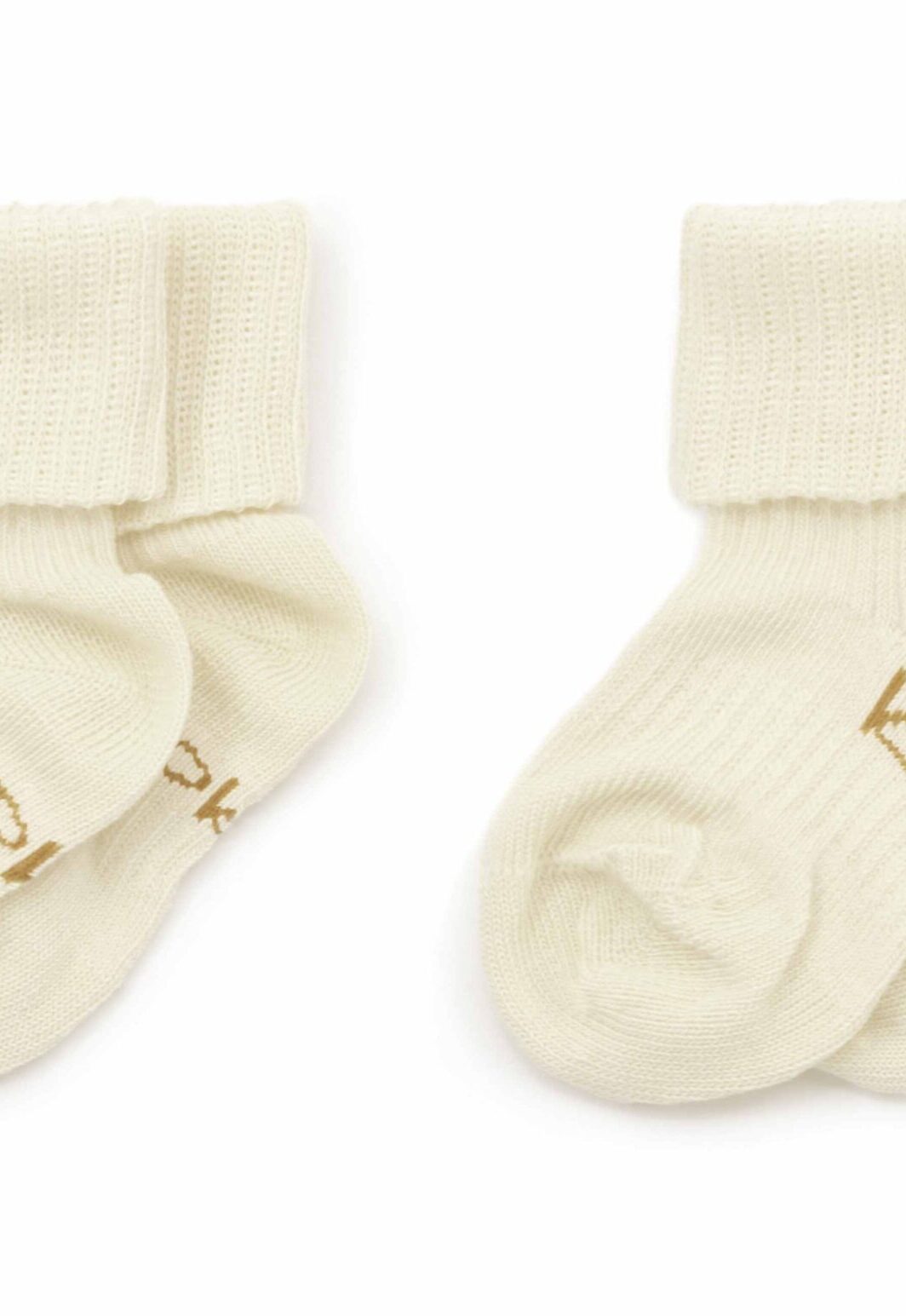 Stay-on OFF WHITE bio nogavičke, 6-12 mesecev