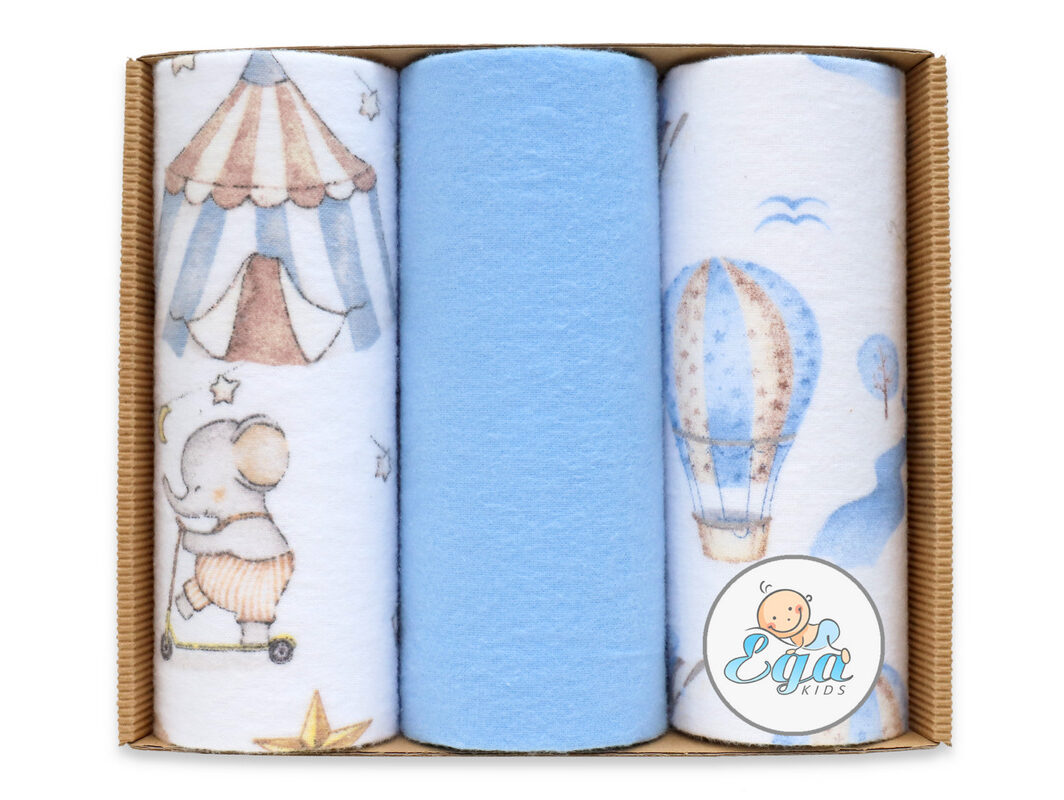 MODRE CIRKUS FLANEL PLENIČKE